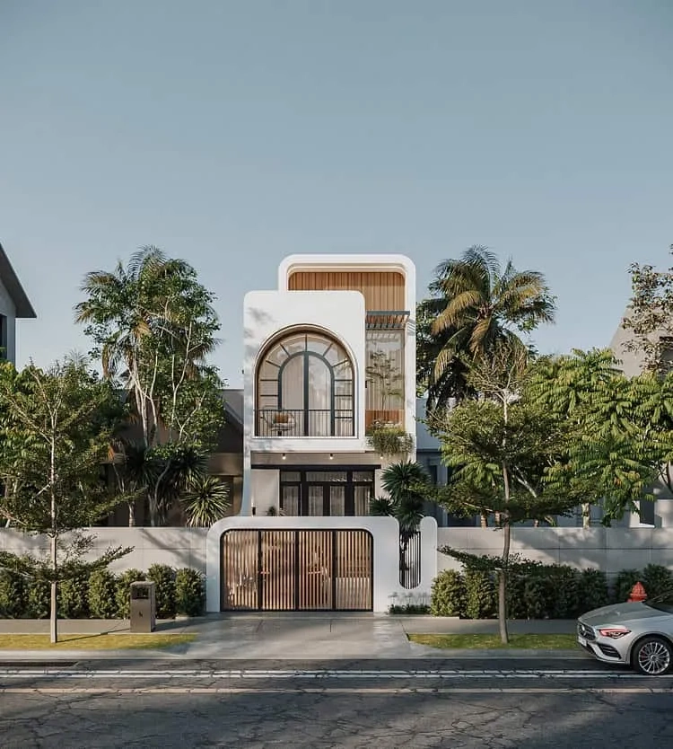 Ngắm mẫu nhà ống 2 tầng ở nông thôn phong cách nhà ống hiện đại