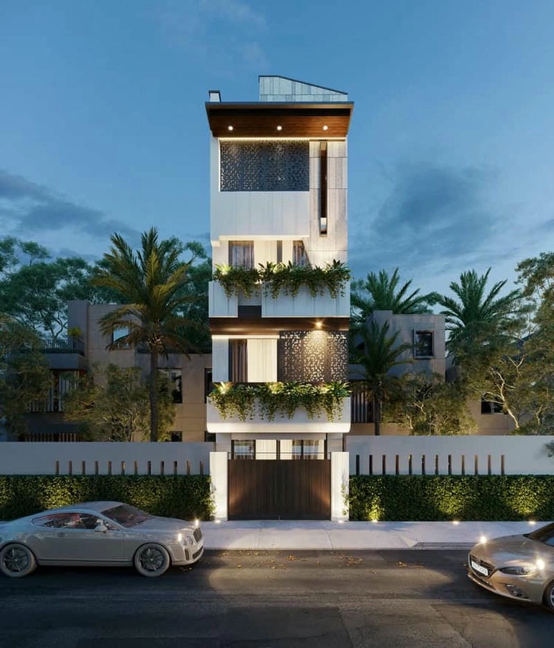 Tham khảo mẫu nhà phố mặt tiền đẹp 6m trẻ trung