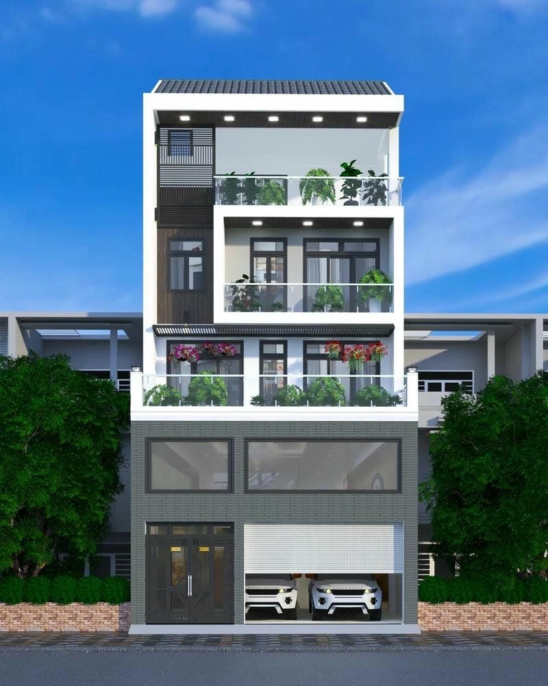 Gợi ý mẫu nhà đẹp có tầng hầm ấn tượng cuốn hút