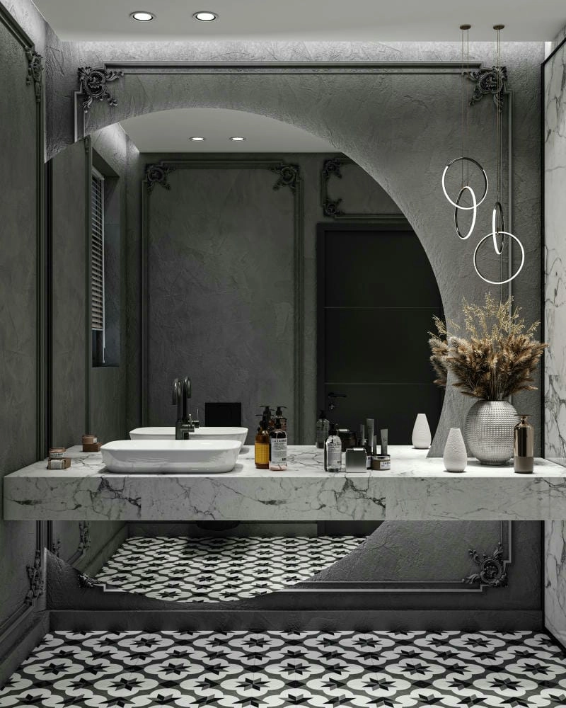 mẫu lavabo nhà tắm thiết kế tinh tế tiện ích