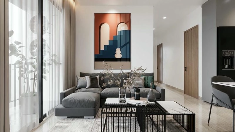 Tinh tế và tiện nghi với mẫu thiết kế nội thất chung cư 65m2