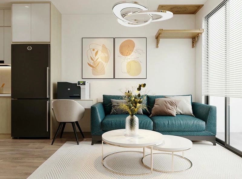 phòng khách màu sơn trong nhà đẹp 2020 ý tưởng phối màu tinh tế