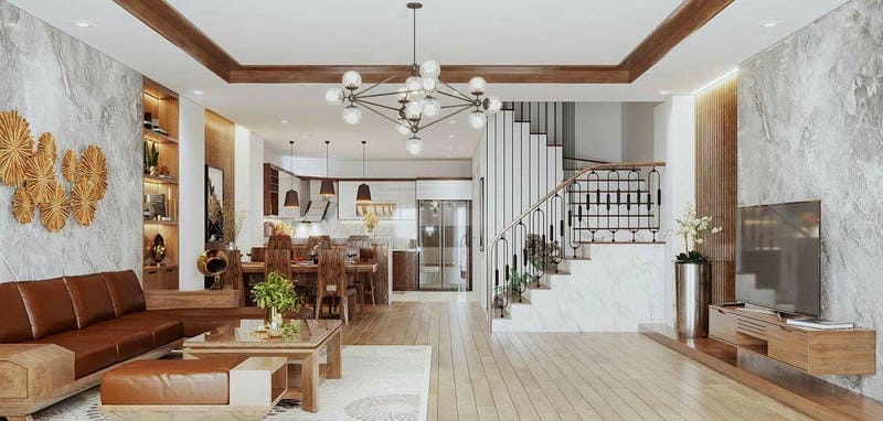 mẫu nền nhà phòng khách đẹp thiết kế hài hòa tinh tế