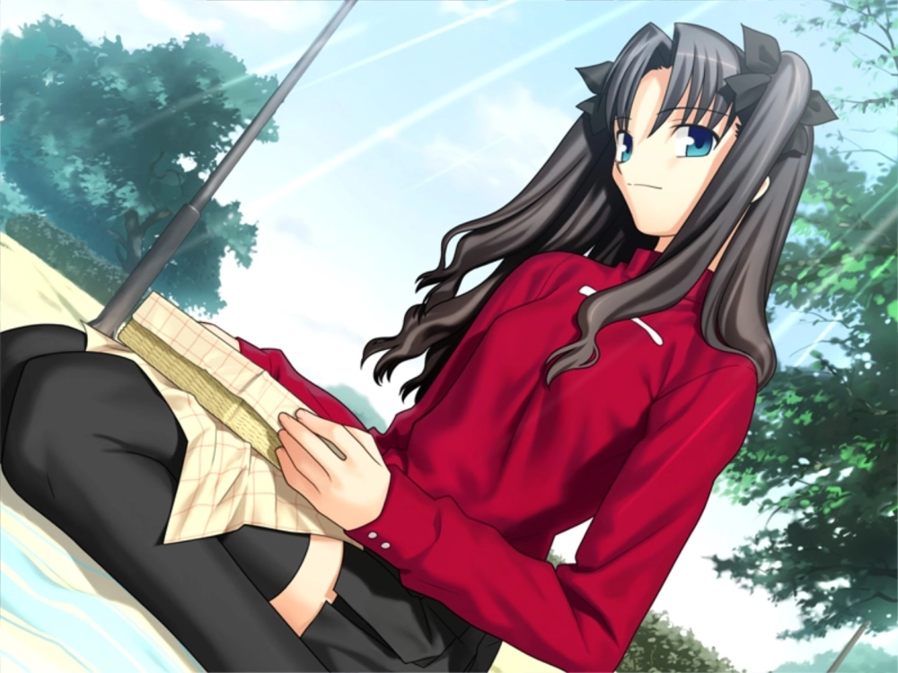 Thưởng thức Rin Tohsaka official art chính chủ tuyệt đẹp