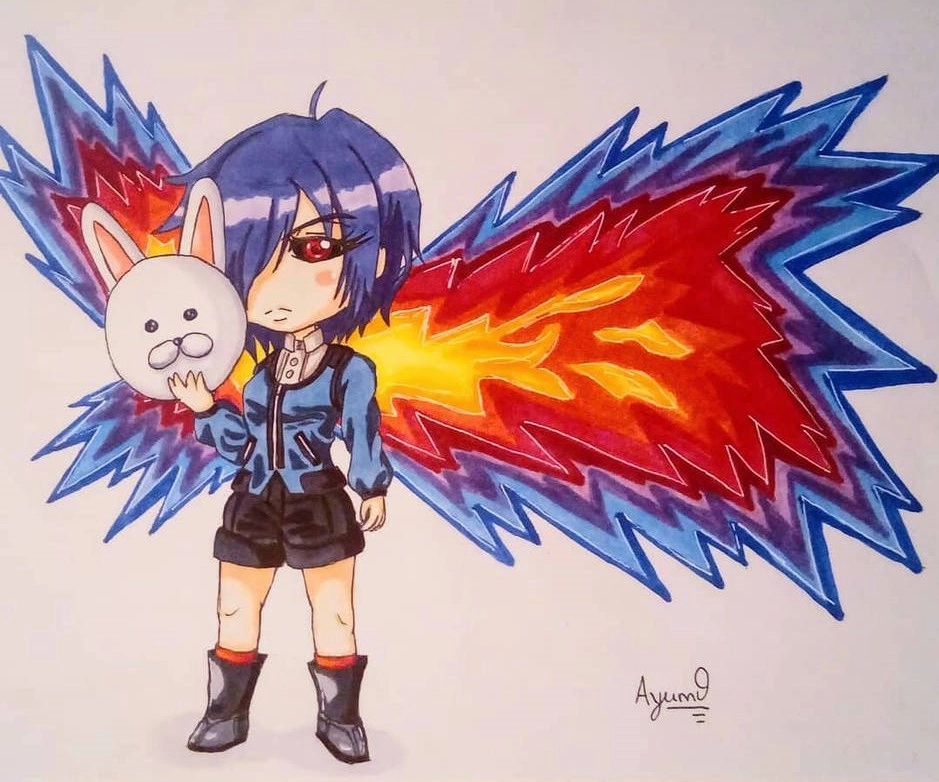 Touka Kirishima eye color chuyển đỏ khi trở thành ghoul chiến đấu