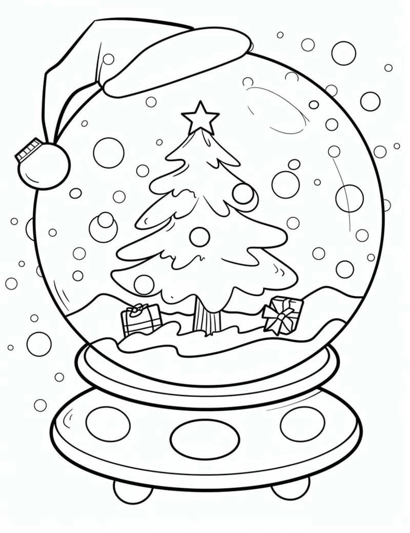 Trang trí Noel cùng bộ tô màu quả châu noel cực kỳ dễ thương