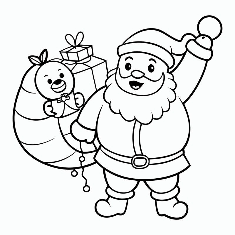 Tô tranh đơn giản cùng tranh tô màu ông già noel đơn giản cho bé