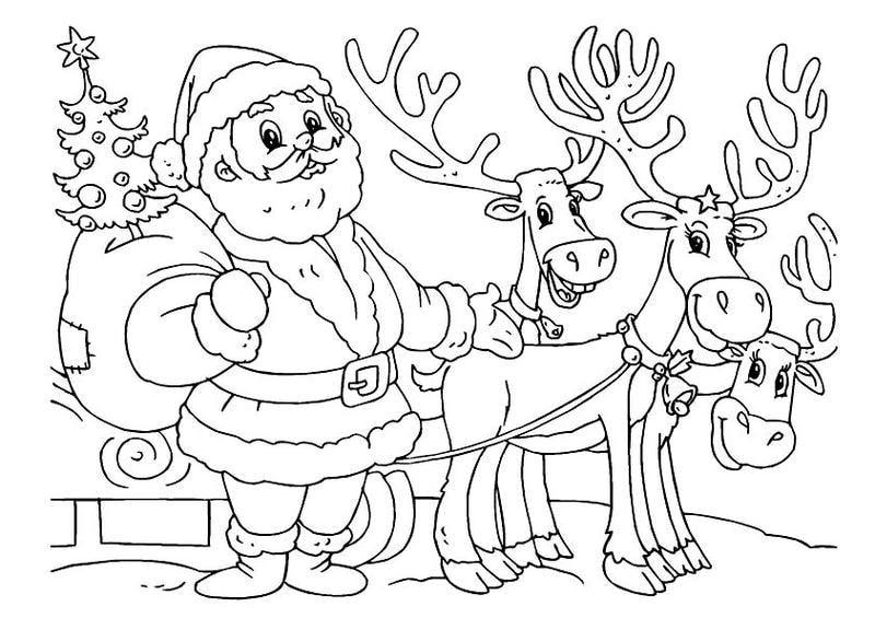 Bé yêu thích với tranh tô màu noel cho bé ngộ nghĩnh