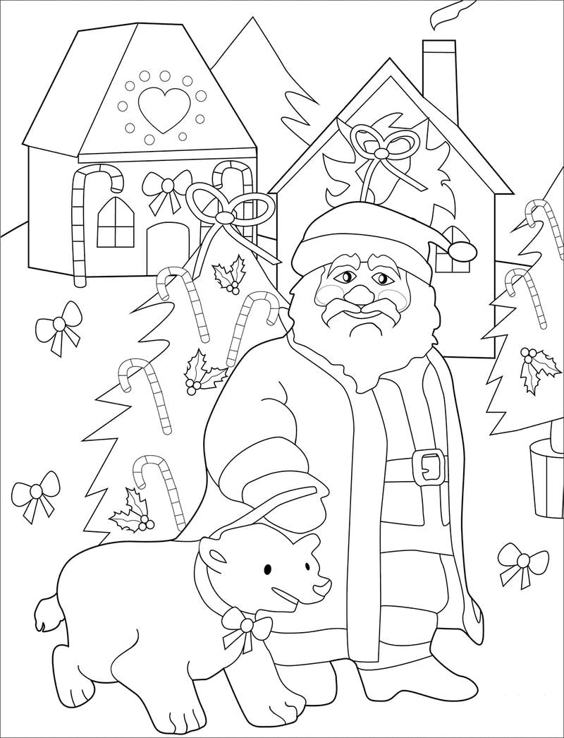 Tô tranh sinh động với hình tô màu ông già noel ngộ nghĩnh