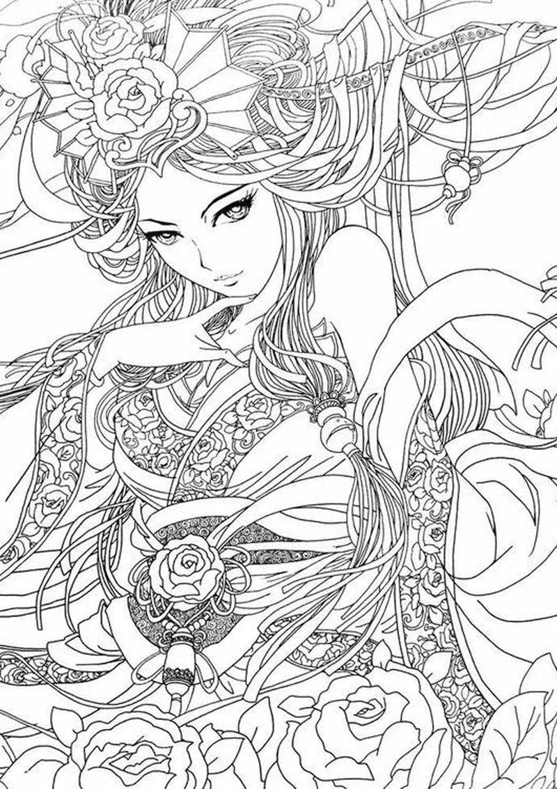 Sáng tạo không giới hạn cùng màu sáp tranh tô màu anime cổ trang