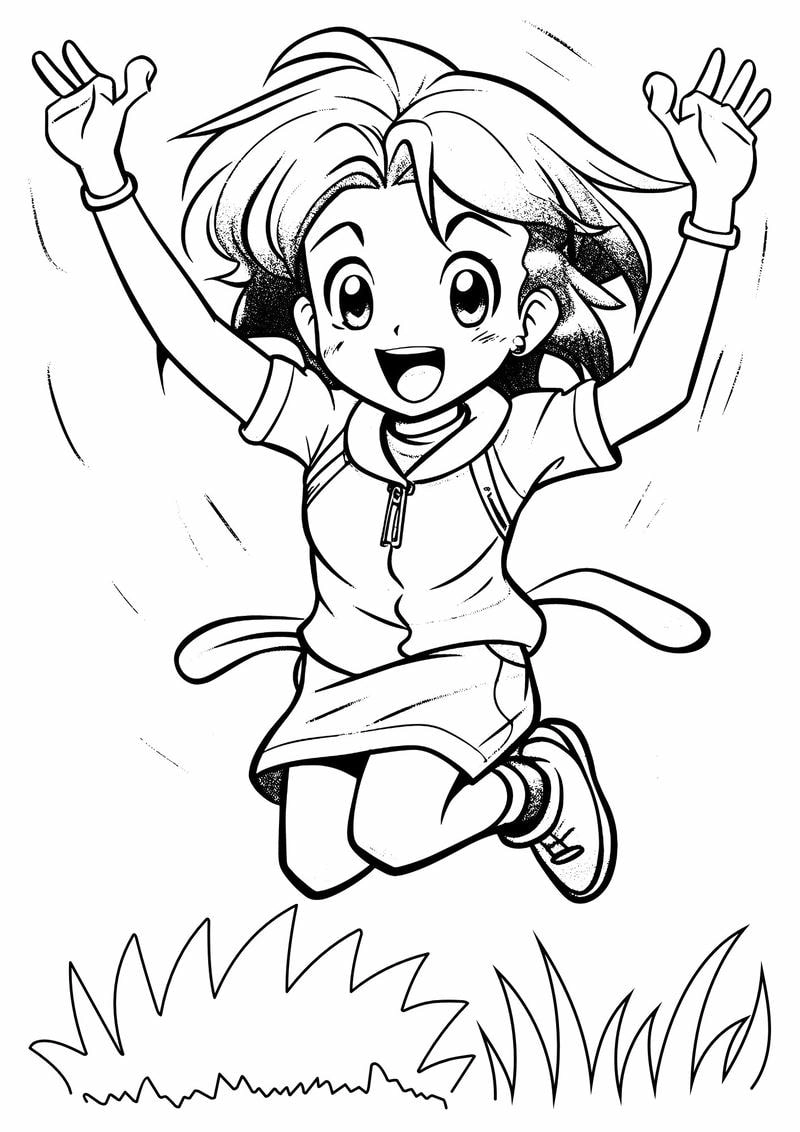 Bé gái cực mê anya tranh tô màu anime cute siêu đáng yêu