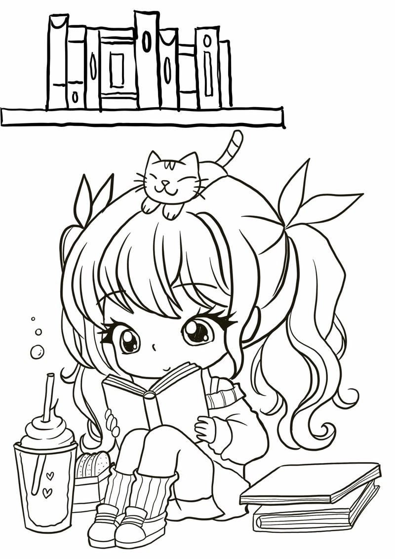 Tuyển tập dễ thương tranh tô màu anime cute cho bé mỗi ngày
