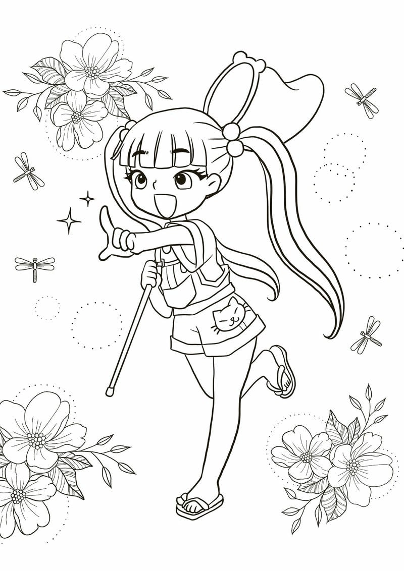 Mẫu tô màu anime chibi cute cho bé thỏa sức sáng tạo