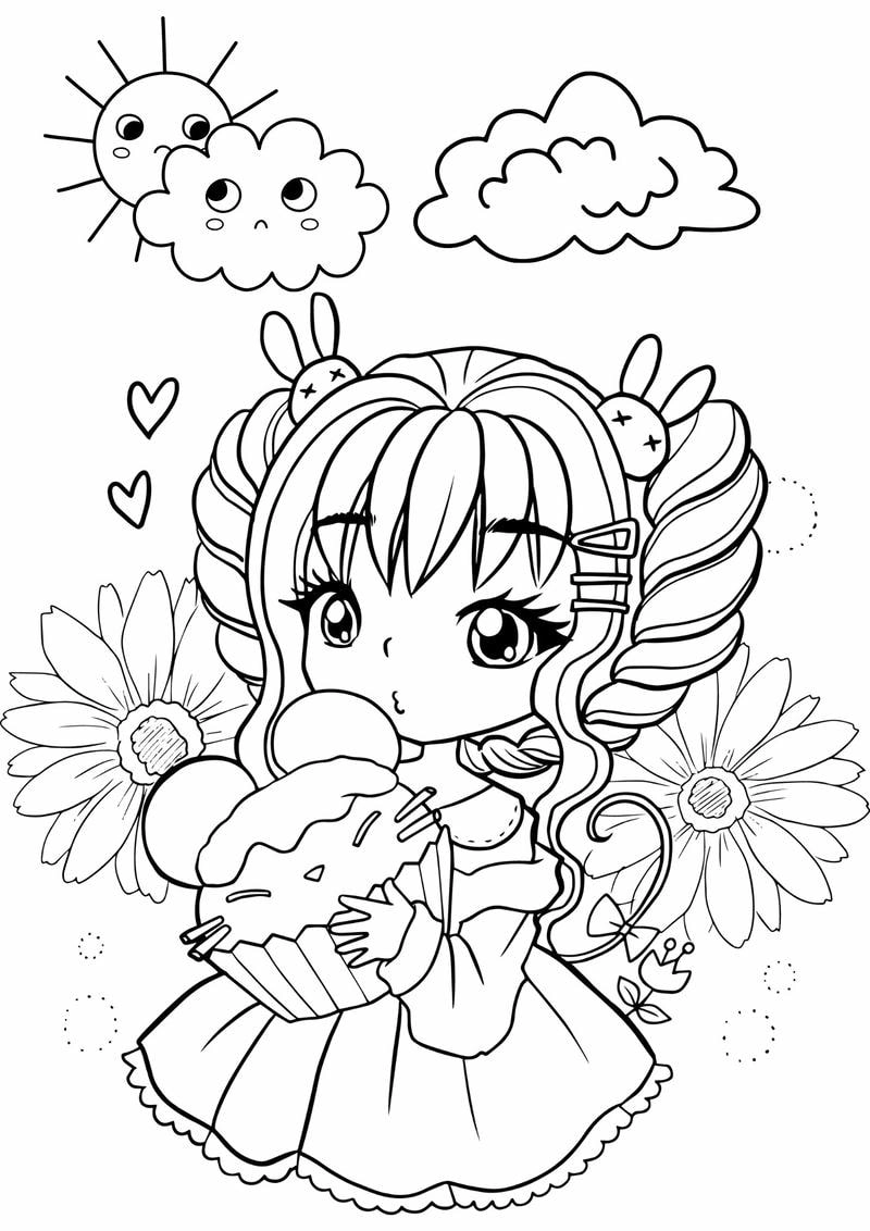 Chia sẻ ngay tranh tô màu hình anime cute nổi bật nhất