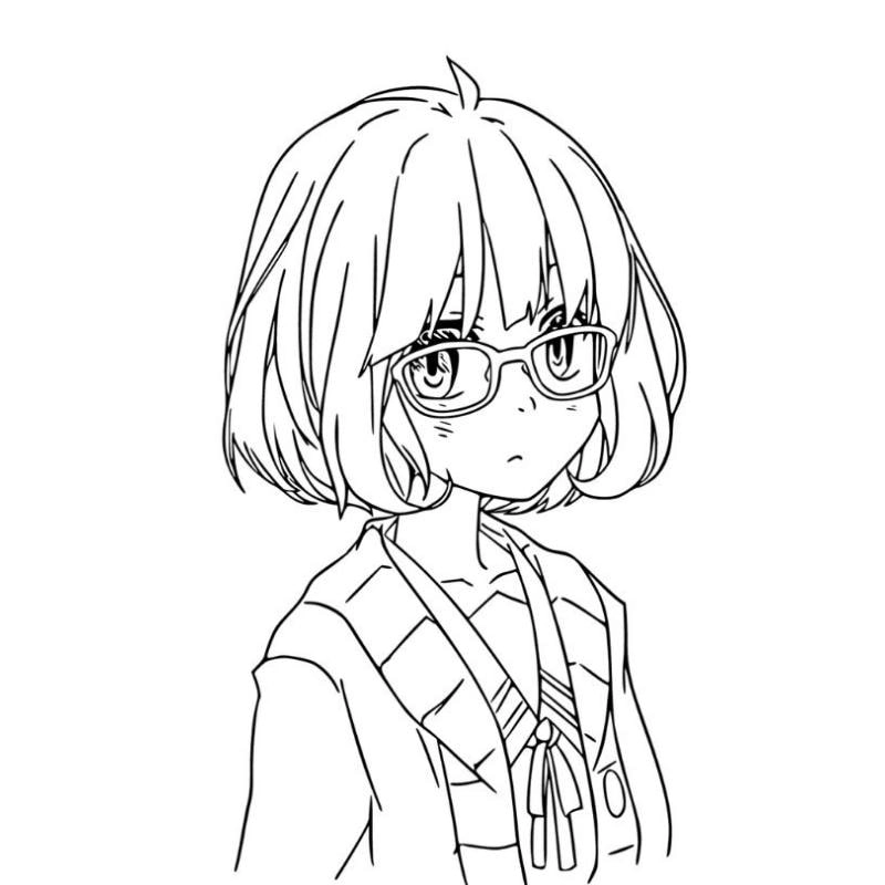 Bộ sưu tập Tranh Tô Màu Anime Girl Lạnh Lùng