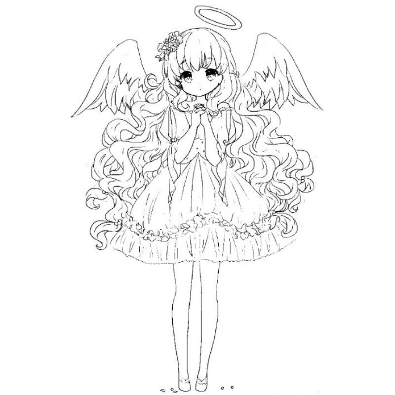 Tải ngay Tranh Tô Màu Anime Nữ Ngầu cực chất