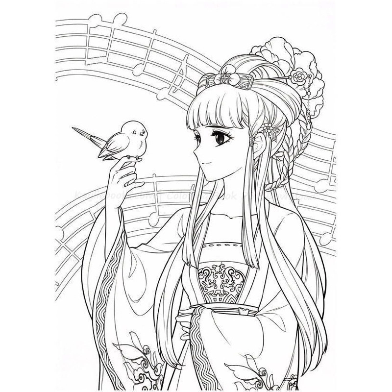 Tô điểm tranh với Tô Màu Anime Girl đẹp mắt