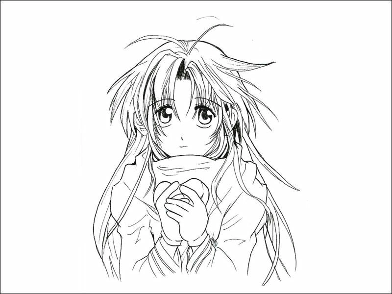 Sắc nét với Trắng Đen Lạnh Lùng Tranh Tô Màu Anime Girl Ngầu