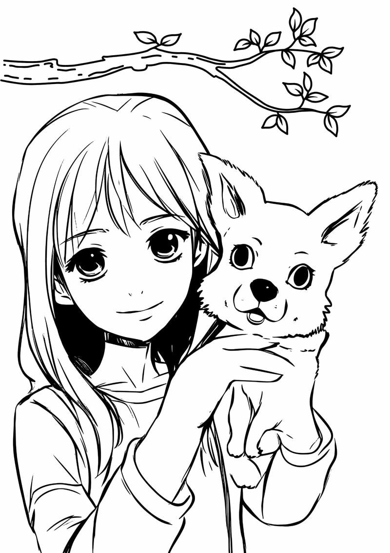 Dễ dàng In Hình Tô Màu Anime Nữ để sáng tạo