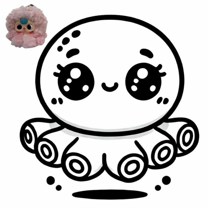 Tô màu baby three hải sản sinh động và đẹp mắt