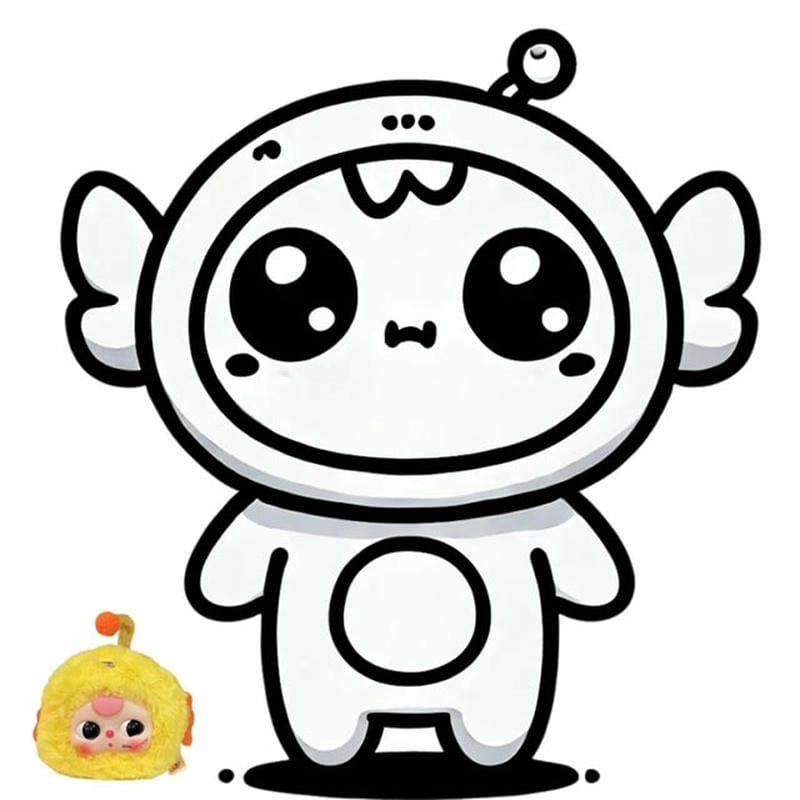 Hình tô màu baby three hải sản cho bé thỏa thích sáng tạo