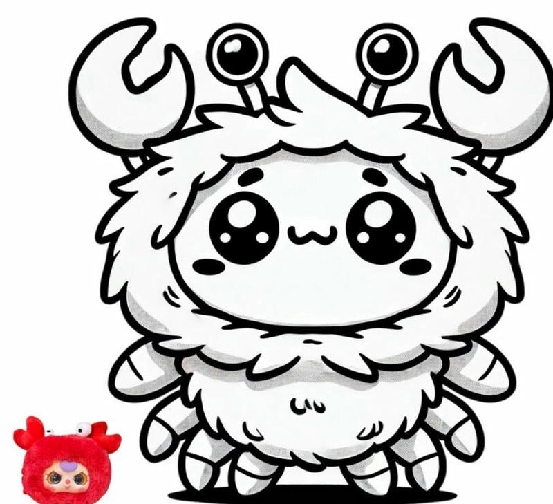 Hải sản tô màu baby three hải sản dễ tô dành cho bé