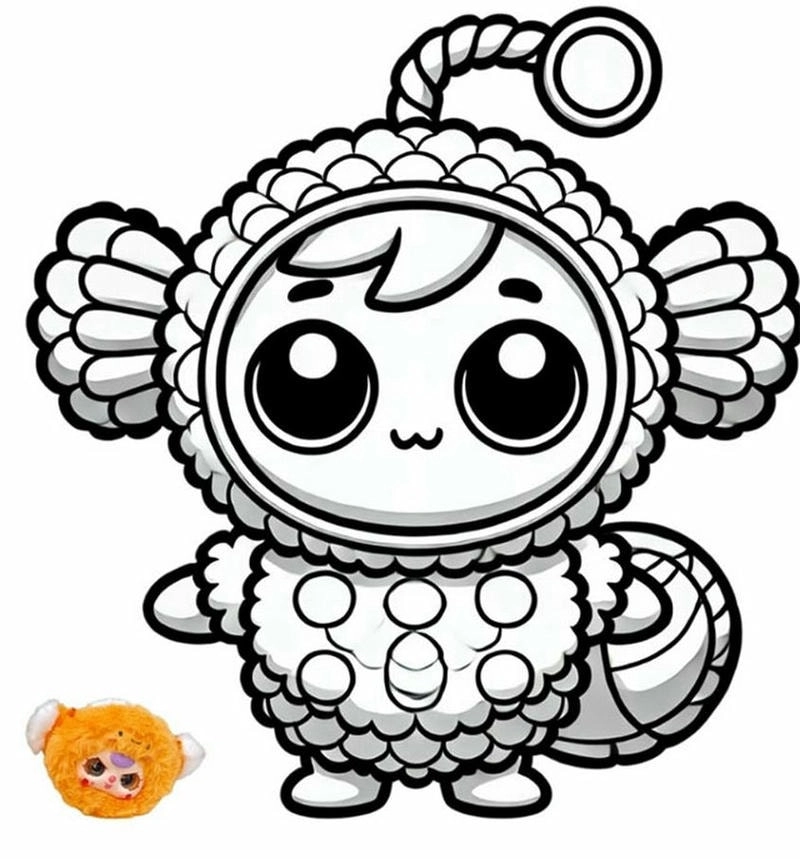 Baby three tô màu hải sản hình ảnh ngộ nghĩnh hấp dẫn