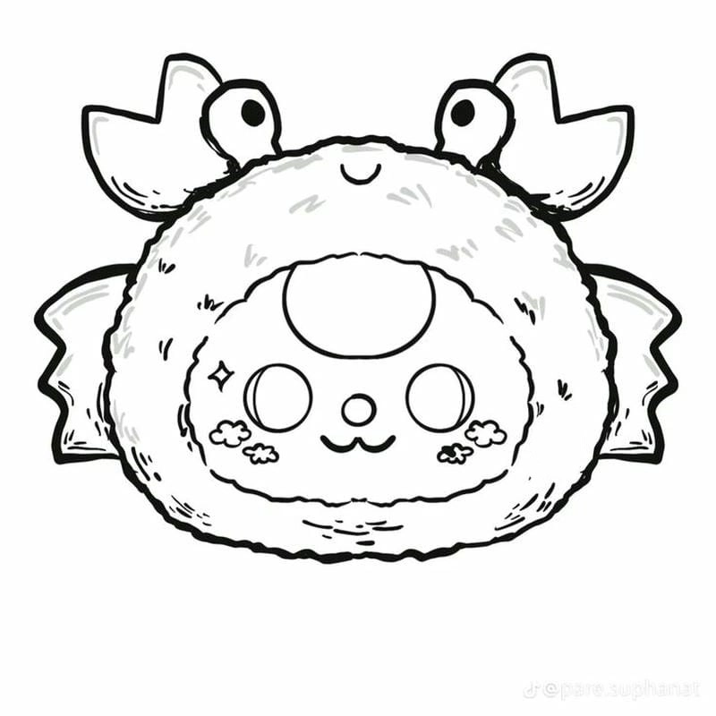 Baby three hải sản tô màu vui nhộn cho bé yêu tô