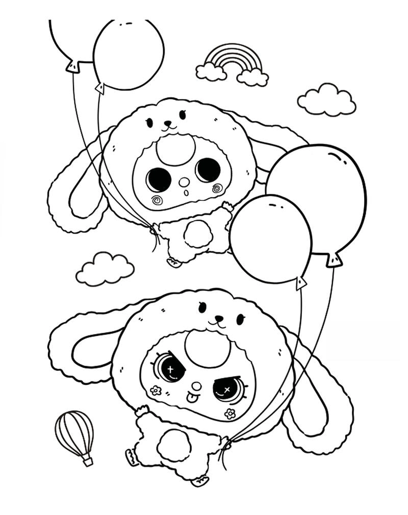 Tô màu hộp baby three cute sáng tạo