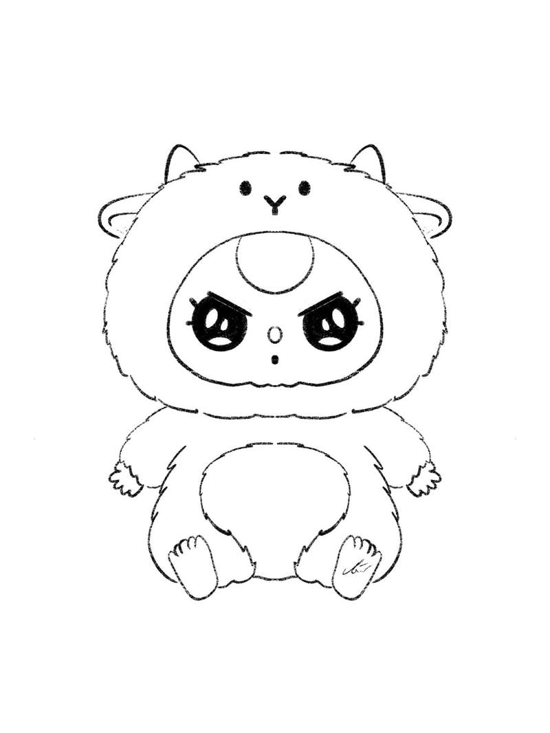 Tô màu baby three cute thỏ dễ thương