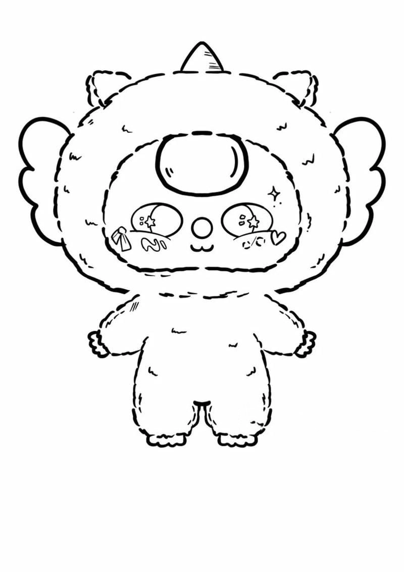 Tô màu baby three cute mắt rưng đẹp