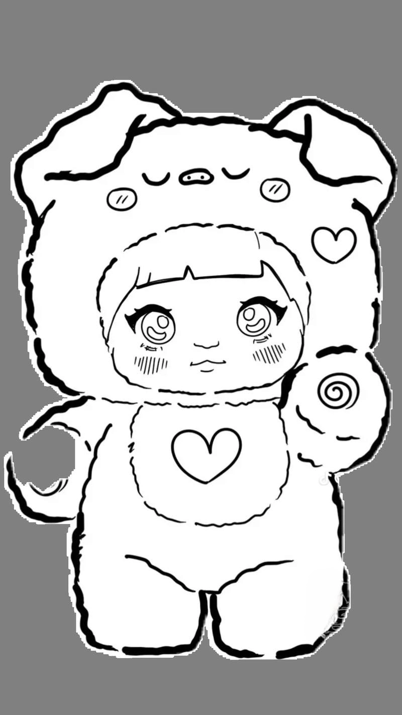 Tô màu baby three cute gương lung linh