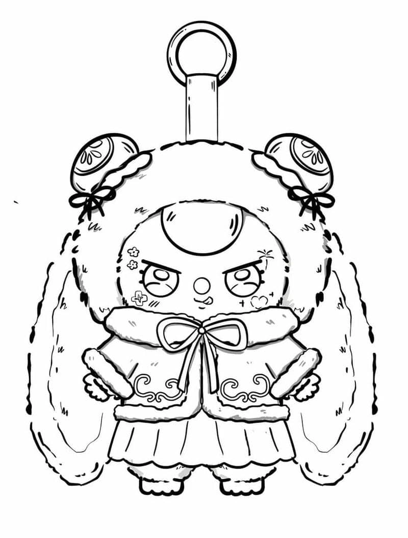 In tranh tô màu baby three cute rõ nét