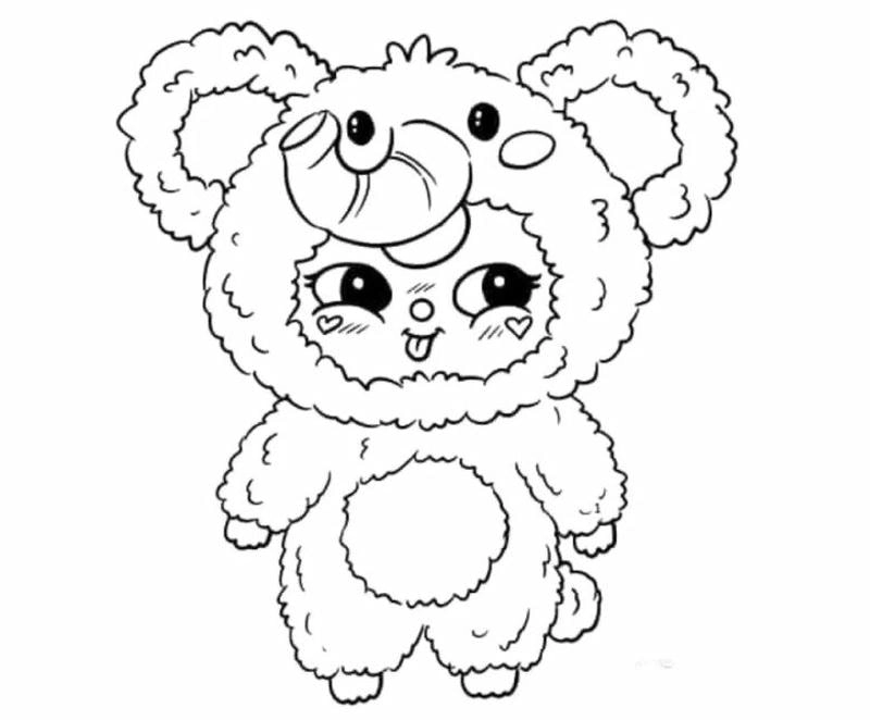  In baby three cute để bé tô màu