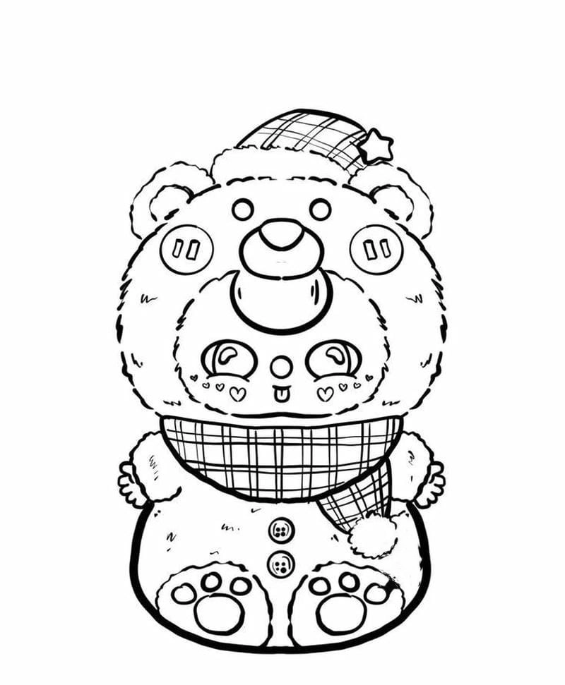 Hình ảnh baby three cute tô màu đẹp mắt