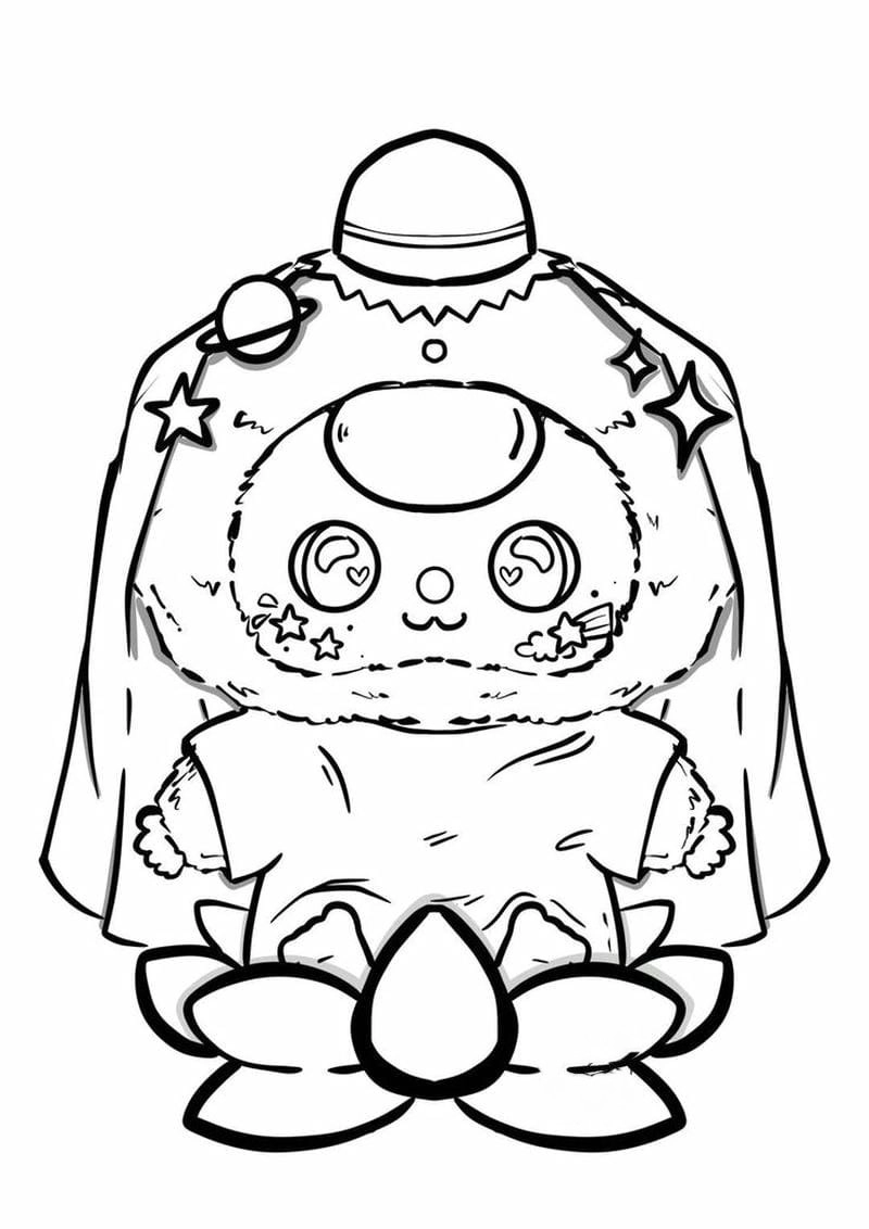 Bé tô màu baby three cute thật vui