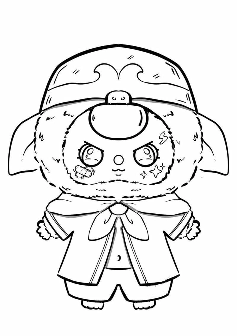 Baby three cute tranh tô màu hấp dẫn