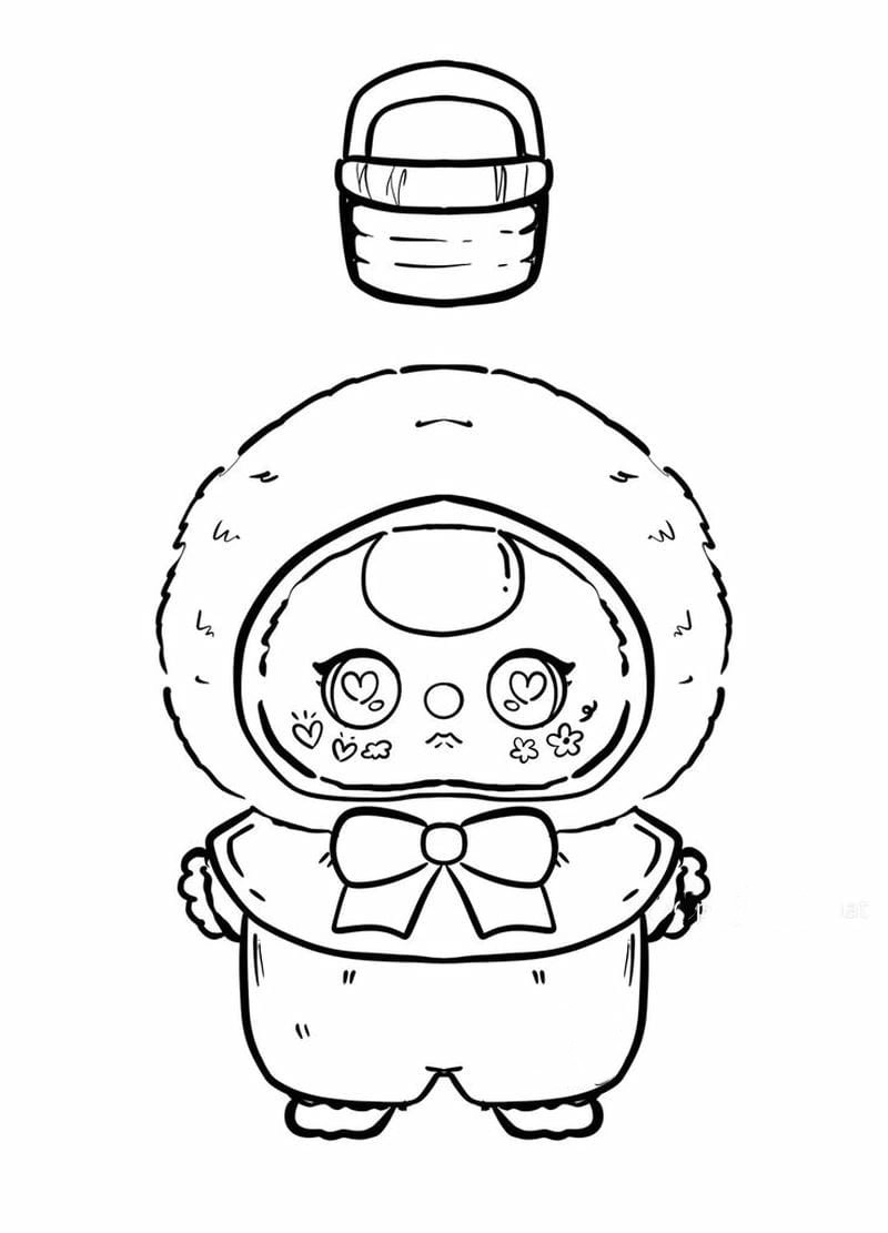 Tranh tô màu baby three cute cho bé