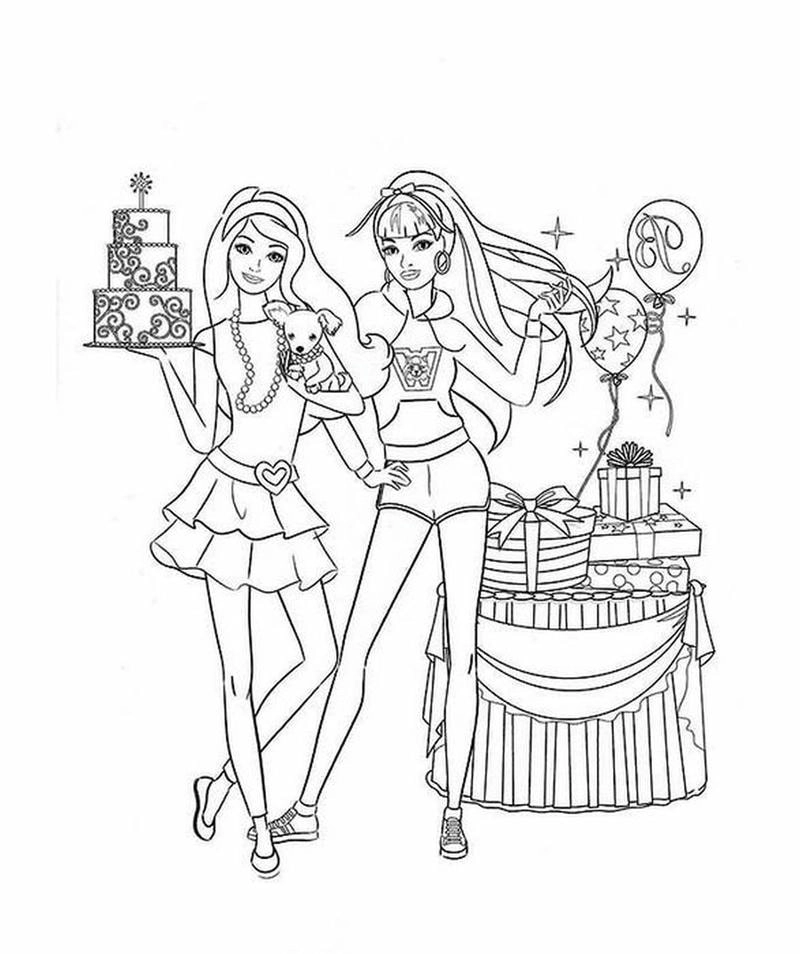 Thử in hình tô màu búp bê giấy dễ thương