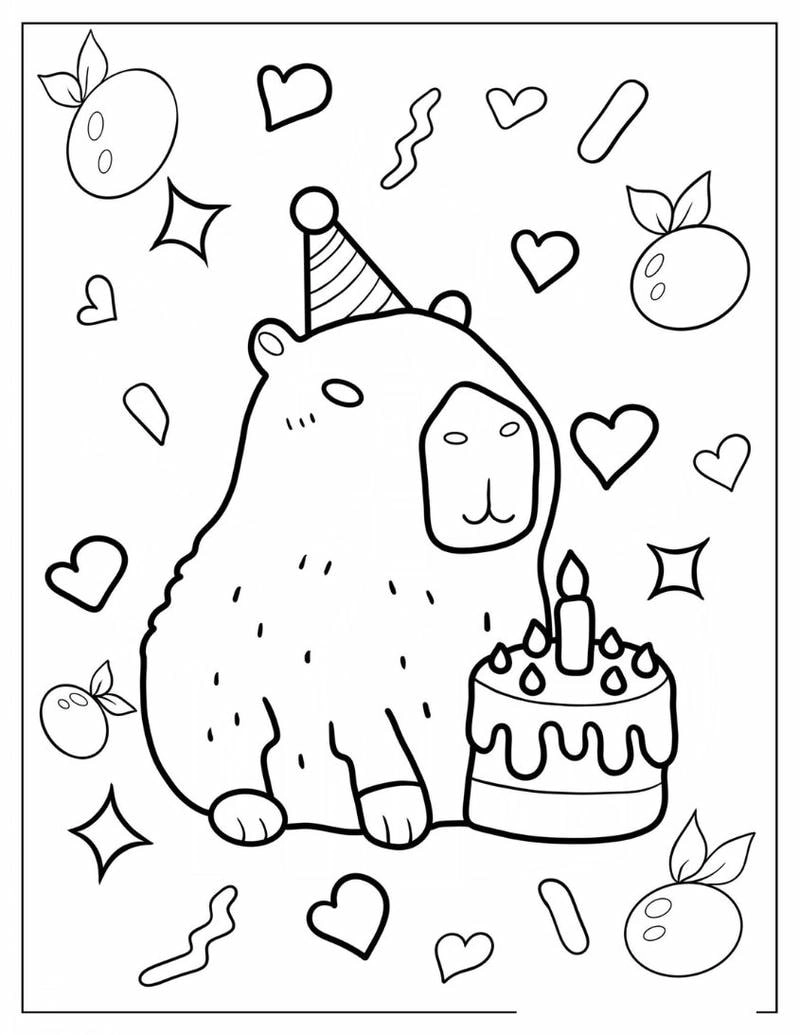 Khám phá vẽ capybara cute tô màu siêu dễ thương cho bé