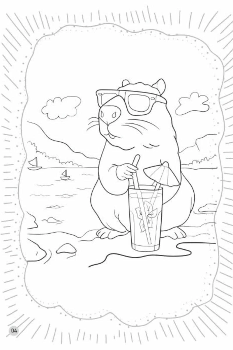 Tô màu capybara đáng yêu cho bé tập vẽ thật vui