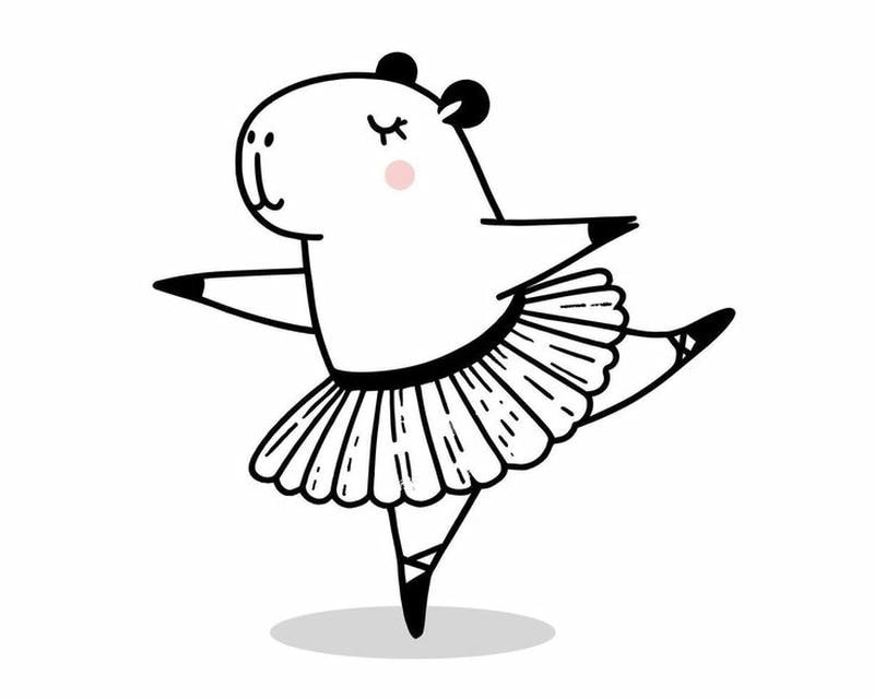 Tô màu capybara cute giúp bé rèn luyện sự sáng tạo