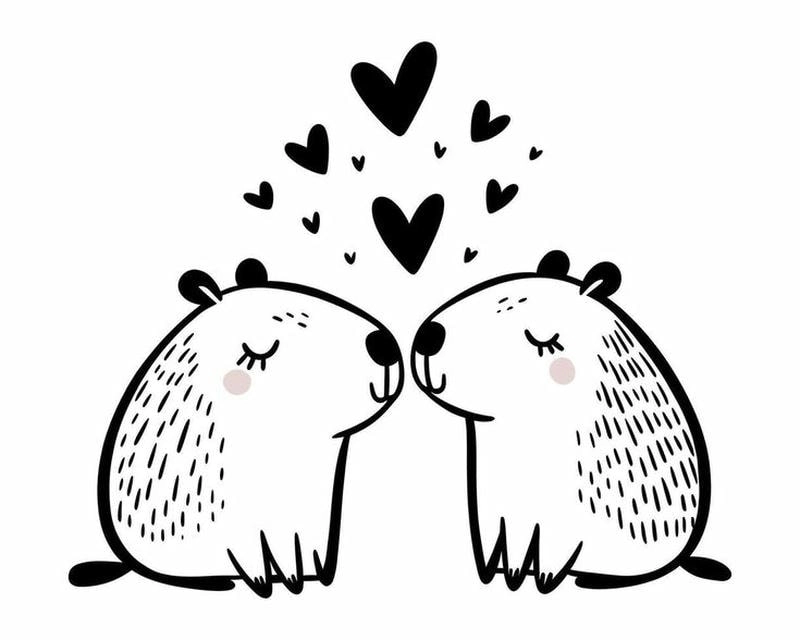 Capybara cute tô màu giúp bé yêu thích giờ vẽ nghệ thuật