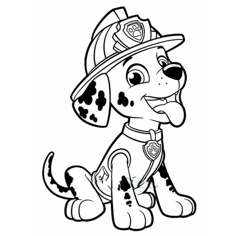Cùng bé tô sáng tạo với tô màu chó cứu hộ chase dễ thương
