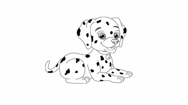 Tải nhanh để in con chó tô màu cho bé sáng tạo