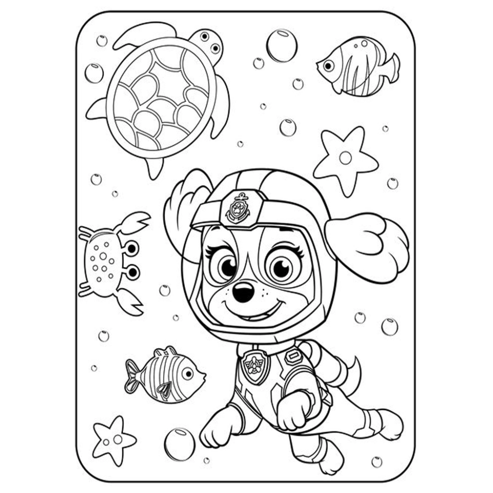 Tải ngay bộ tranh tô màu chó cứu hộ sinh động cho trẻ