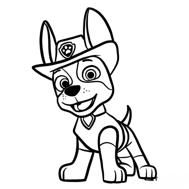 Bộ tranh tô màu chú chó cứu hộ siêu dễ thương cho bé