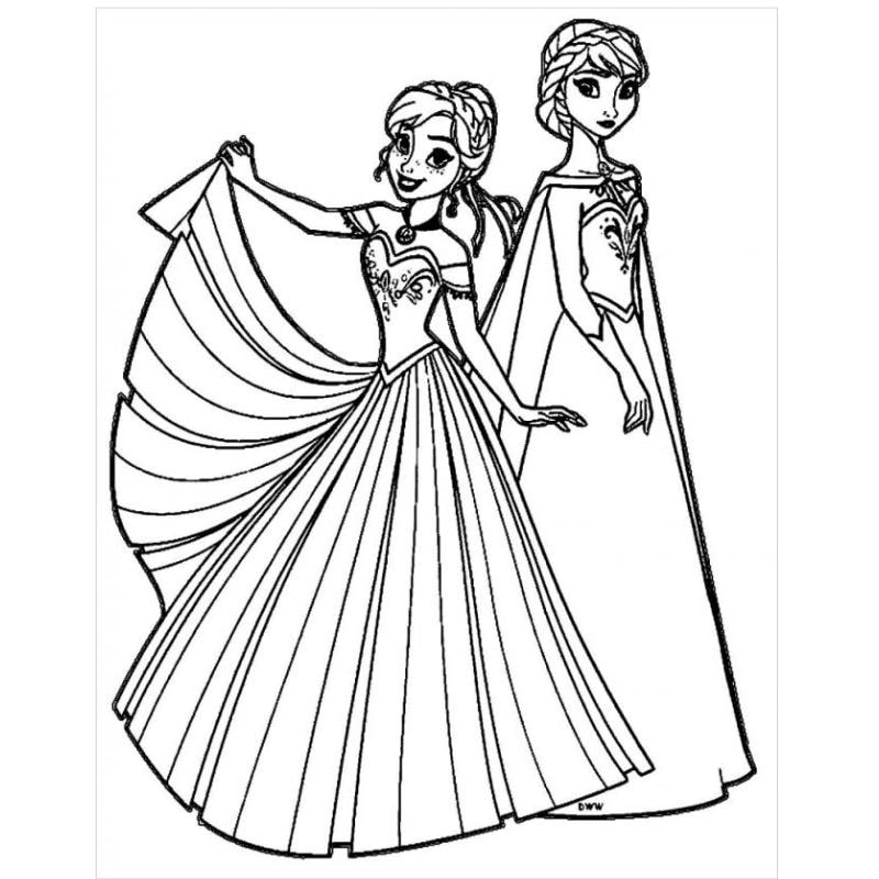 Tranh tô màu công chúa elsa cho bé gái cực xinh với tranh tô màu cho bé gái