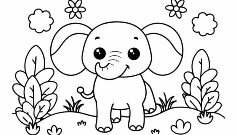 Hình tô màu bé gái sinh động trong tranh tô màu cho bé gái