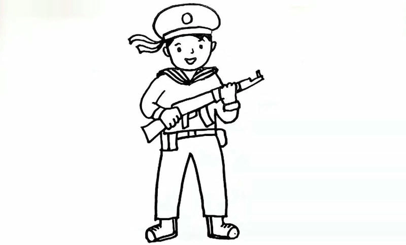 Khám phá tranh tô màu mũ chú bộ đội đặc trưng